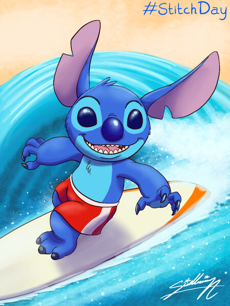 Stitch Surfing 626 Stitch Day By LutharieOtterDreamer Fur Affinity