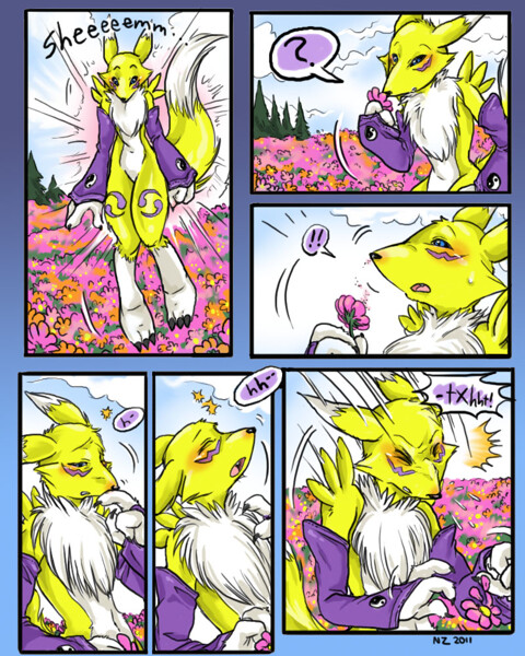 New Smells (Renamon) - By Ggolddduck by Furry-Sneezes.