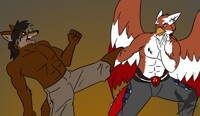 Training with my Partner Xepher (by GunRapt0r)