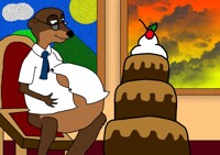 Sergei Gets A Nice Big Treat