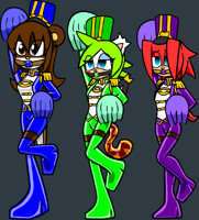 Commission: Cheer Trio (Gagged Variation)