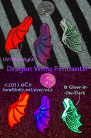 UV Glow Pendant Preview - Dragon Wings!