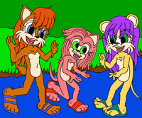 By Request Sally Amy and Mina playing in the water 