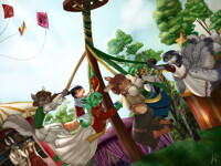 Maypole celebrations by Firetally