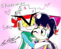 FanArt::Shouriman cuddle to Sato