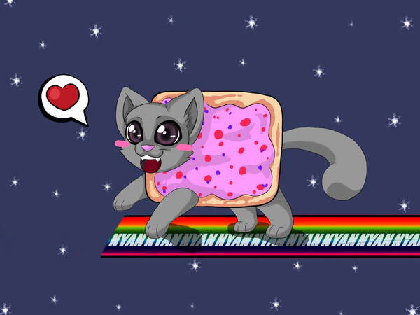 chibi anime nyan cat