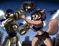 Giant Robot Birdhead vs Mai Kong/Mega Mai