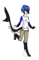 Prancing shark
