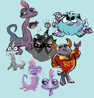 misc monsters uni/inc doodles
