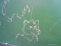 Blackboard Art in school =3