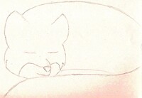 Sleeping Kitsune Sketch