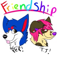 A drawing of pep and tj