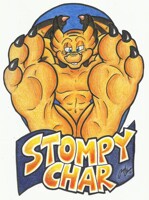 StompyChar Paw Badge by angelblancocommissions