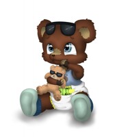 Cute little baby bear  by   Amiko