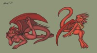MtG Fanart - Anthro Broodmate Dragon