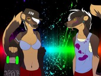 Tough girl artistic man