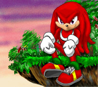 Sonic Oekaki - Knuckles 'Edge of the Floating Island'