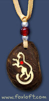 Cougar Totem Tagua Pendant