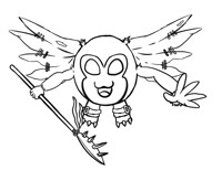 Free Lineart of Piximon