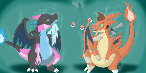 Mega Charizard X ain't afraid of no fairy! by Sioteru -- Fur Affinity [dot]  net