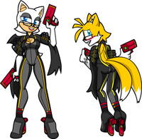 Rouge and Tails as Bayonetta