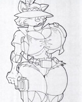 June Coyote Night Watch. ink