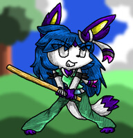 Chibi Hinata battle stance