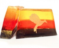 Happy Hunger Games! - Golden Tribute Raspberry Scented Soap