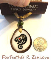 Jaguar Totem Tagua Pendant