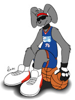Grizzbee (Utah Grizzlies mascot) by BaxterKangaroo -- Fur Affinity [dot] net