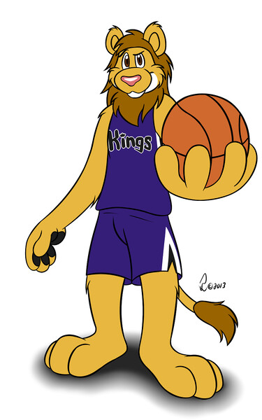 Slamson,the Lion,Sacramento Kings mascot.