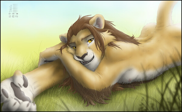 Lion sprawl by ZEN.