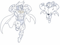 natter45 commission; Mega Mutt Meets Mighty Mouse