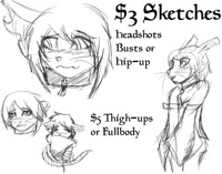 SALE|| $3-$5 Sketches