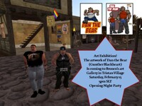 Invitation to Dan The Bear's Art Exhibit held in Second Life