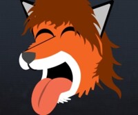 Happy fox emblem