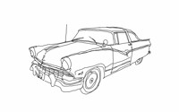 Quick sketch of a 1956 Ford Fairlane