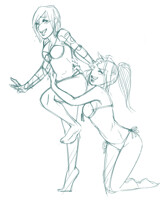 Tickle-Fight sketch for Umiriko