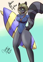 Naomi The Raccoon Surfer Babe: Contest Entry