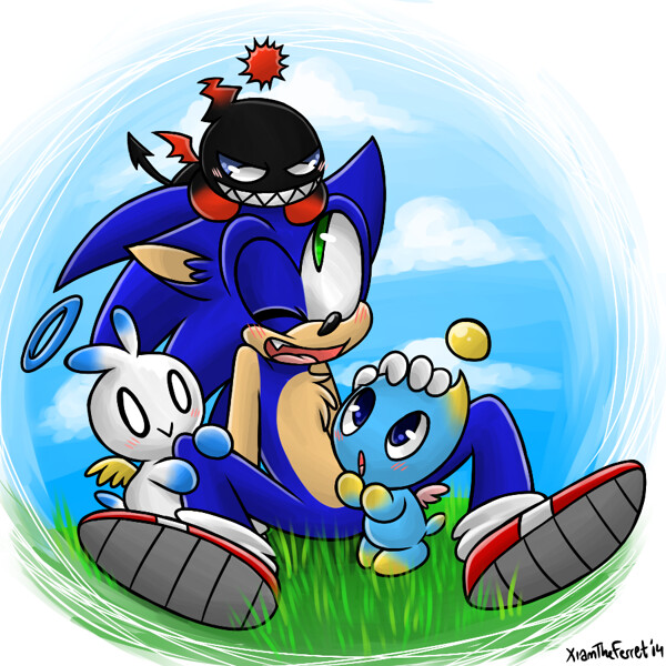 Chao Garden Featuring Shadow The Hedgehog by UltraPLAMP -- Fur