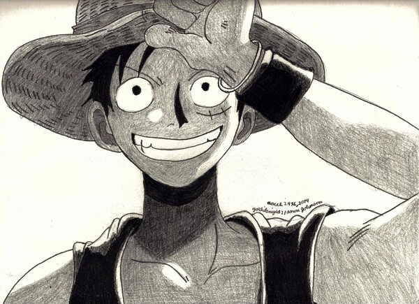 monkey d. luffy (one piece) drawn by conto