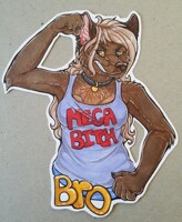 Sarakye waist up anthro badge commission 