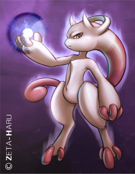 Mega Mewtwo X by eldrige -- Fur Affinity [dot] net