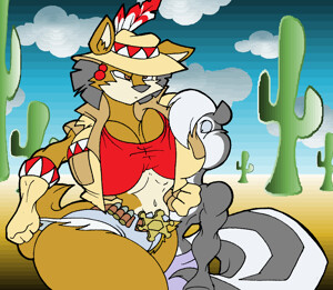 June Coyote is Busting Out - Colored by Lucedo -- Fur Affinity [dot] net