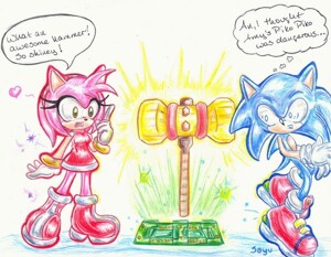 Sonic and Amy's Kiss After the Party by FaunaFox1 -- Fur Affinity