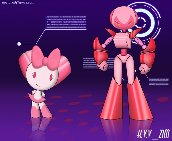 RobotBoy and RobotGirl in my style! by Jeremy0214 -- Fur Affinity [dot] net