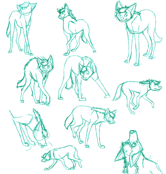 More friends coming by KFCemployee | Wolf sketch, Animal drawings, Wolf  poses