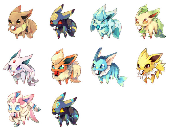 Pokemon Base (Eevee Evolutions) - 10$ by AshMeier -- Fur Affinity [dot] net