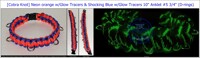 [Cobra Knot] Neon orange w/Glow Tracers & Shocking Blue w/Gl