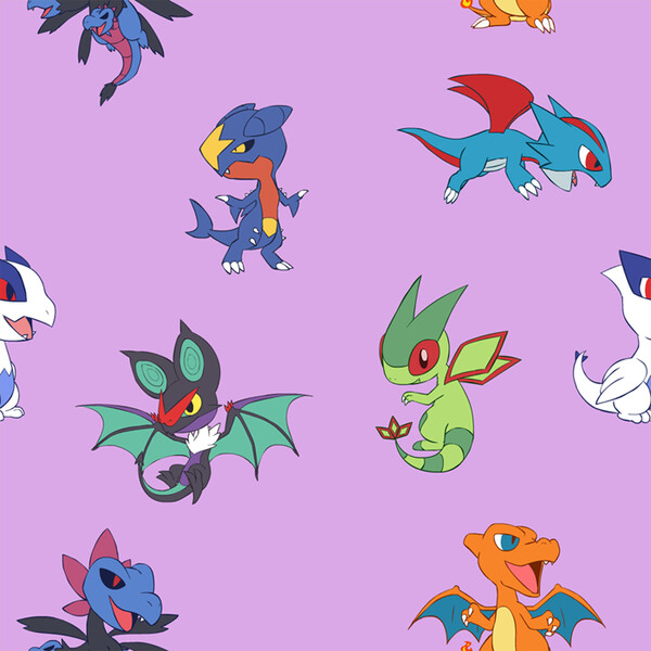 Dragon Fire Type Pokemon Kawaii Chibi Graphic · Creative Fabrica